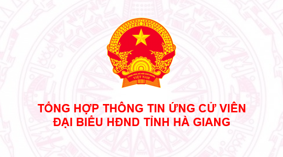 Tổng hợp thông tin ứng cử viên đại biểu HĐND tỉnh Hà Giang