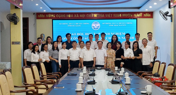 Sở Thông tin và Truyền thông tỉnh Thái Nguyên trao đổi, học tập kinh nghiệm trong công tác quản lý chuyên ngành tại Hà Giang